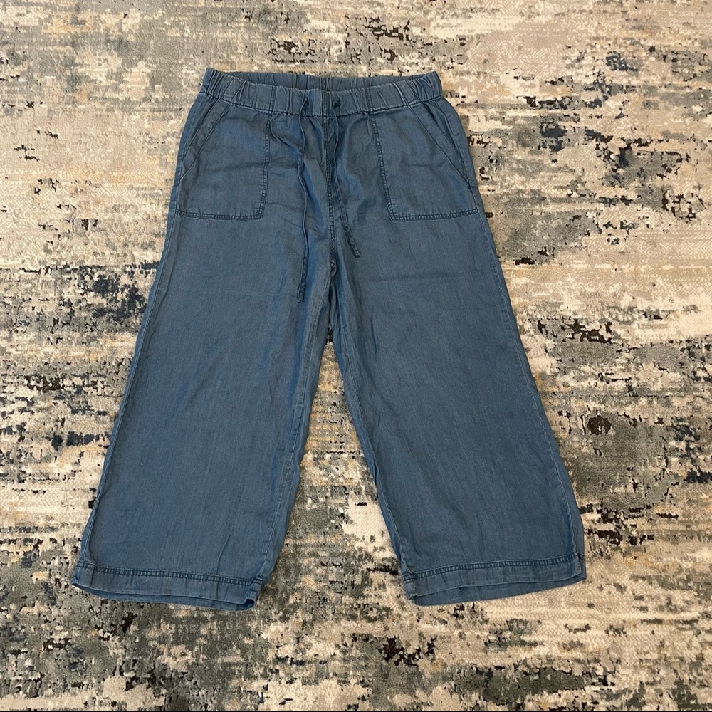 Wide leg cropped pants